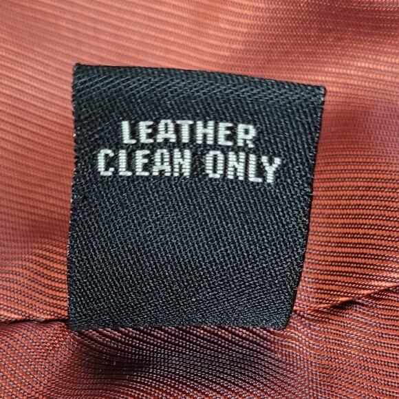 Valerie Stevens Lamb Leather Single Breasted Blazer M Brown Center Vent Tailored - Picture 8 of 10